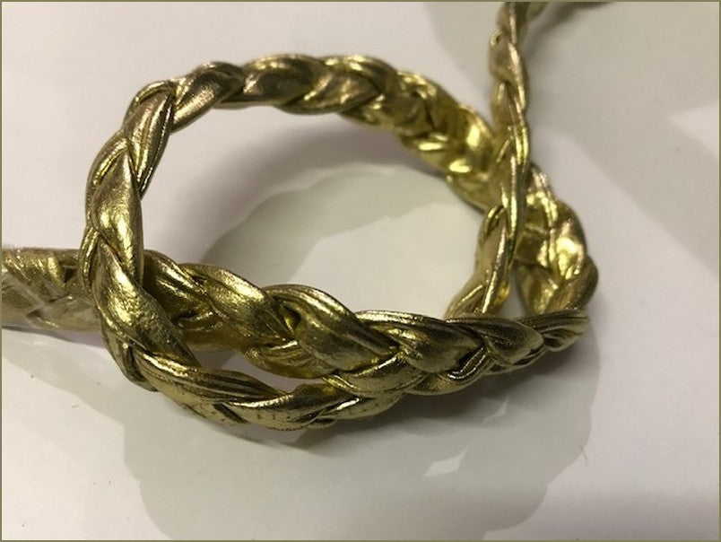 Galon Ruban Tressé En Simili Cuir Doré OR A Coudre Pour Loisirs Créatifs Et Décorations.
