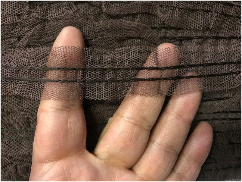 Galon Ruban Tulle résille choco Au Mètre.