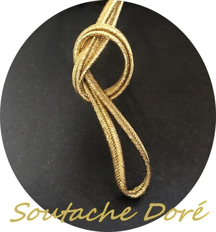 Gold Soutache Braid by the Meter for sewing.