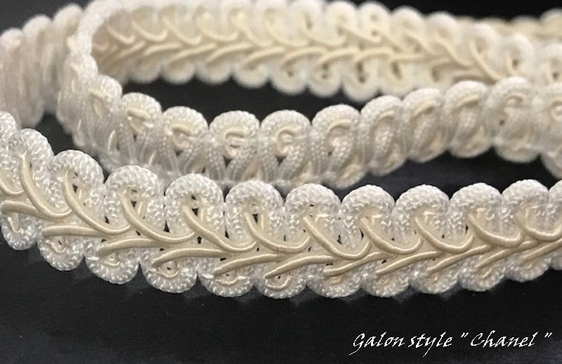 Trenza estilo Chanel por metro Marfil por metro Alta Costura