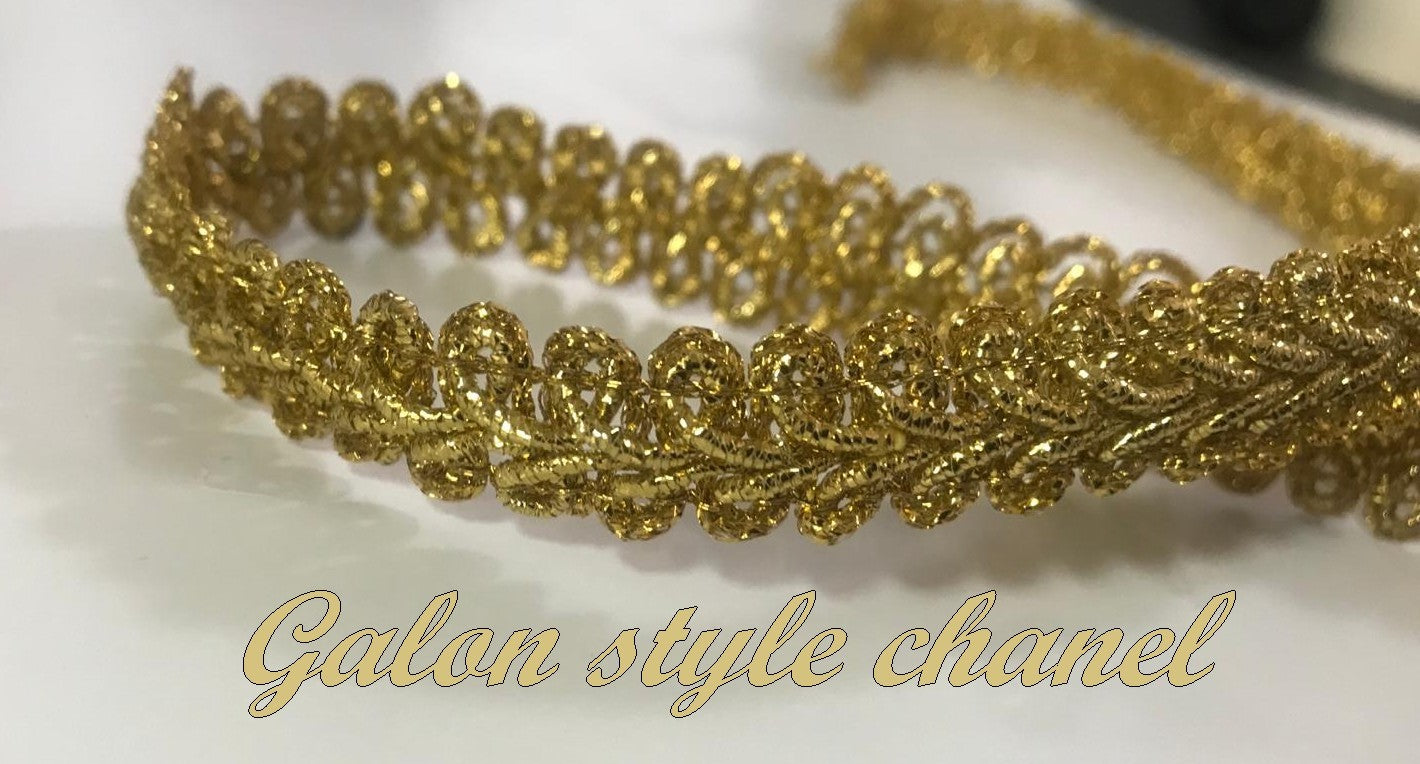 Galon Style " Chanel" Doré Or A Coudre
