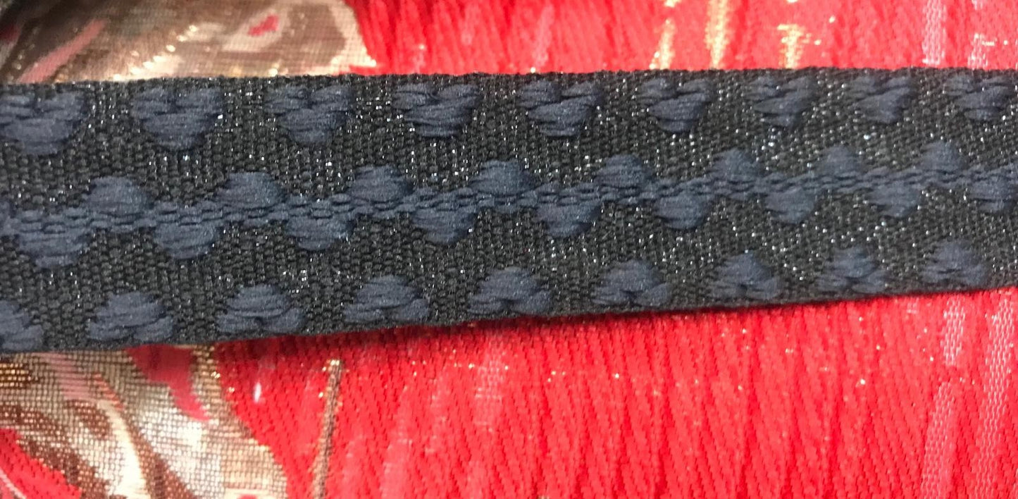 Black and Navy "Chanel" Style Braid by the Meter Couture