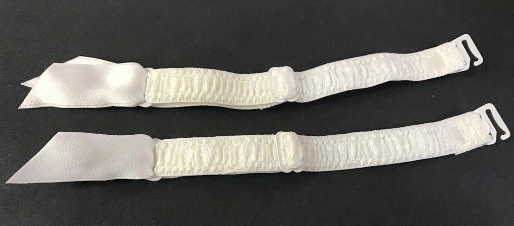 White Garters for Women's Lingerie Making.
