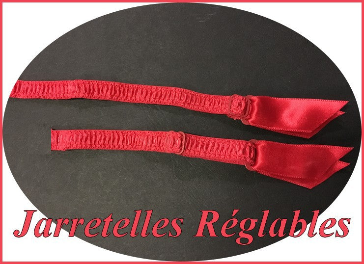Jarretelles Rouge Pour Lingerie Féminine. vendu par lot de 4 pièces