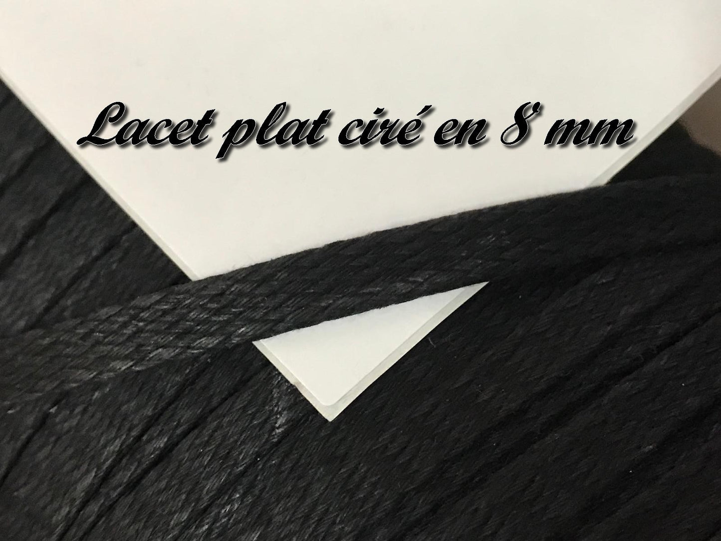 Black Flat Waxed Cotton Lace by the Meter for Crafts