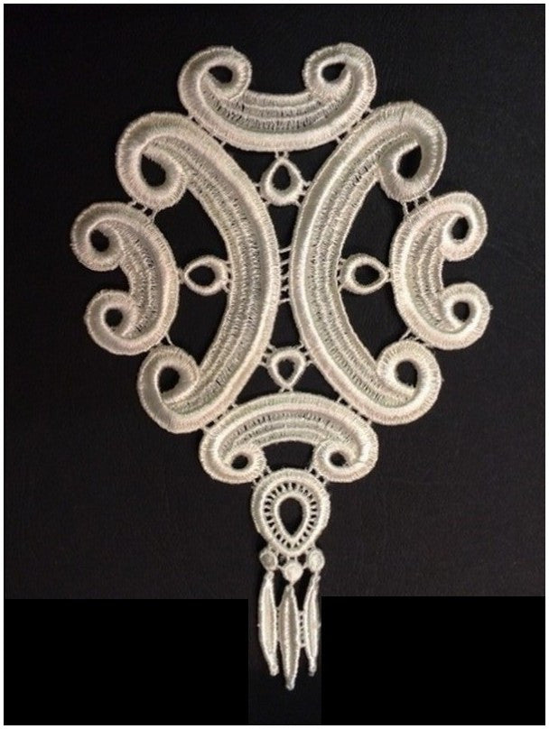 Guipure lace pattern embroidered lace Ecru Couture.