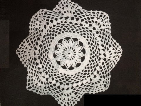 Round White Cotton Placemat 24cm x 24cm
