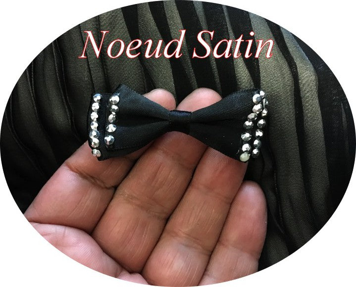 Black Satin Bow Ties to Sew for Decorations and Customizations