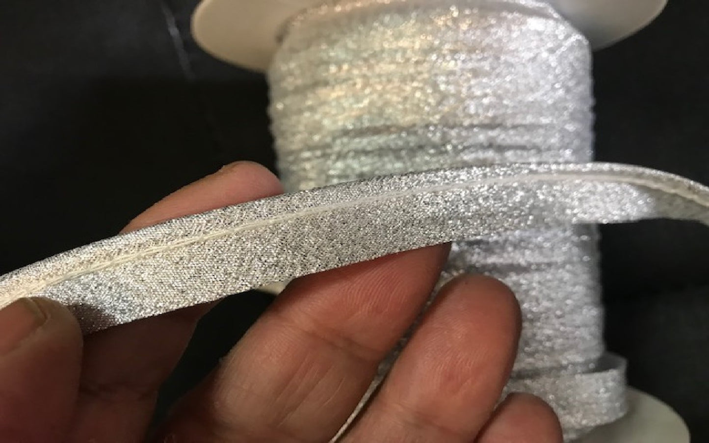 Silver Lurex Piping for Clothing Finishing and Edging