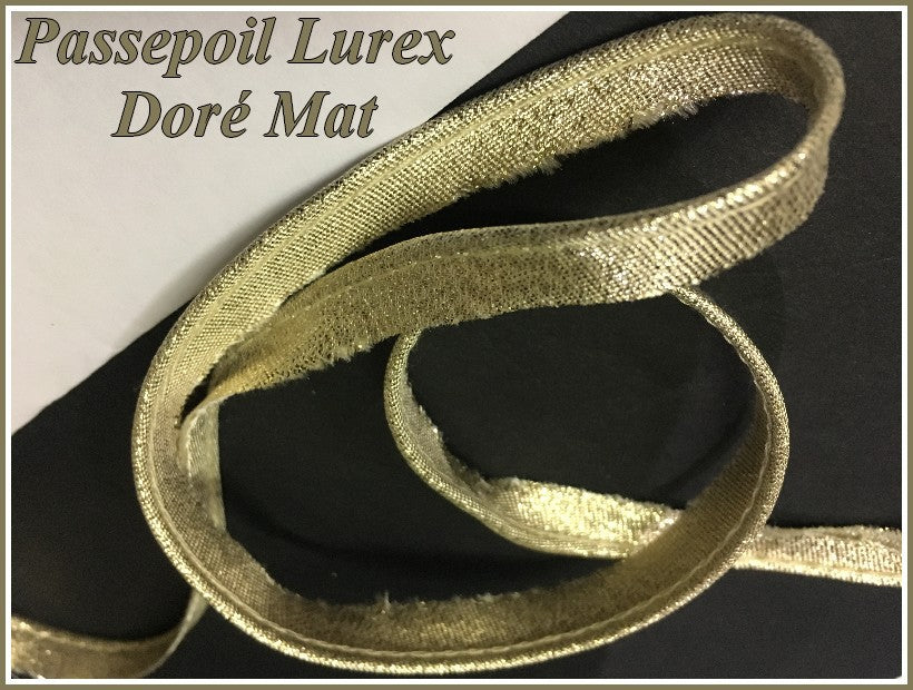 Matte Gold Lurex Piping for Clothing Finishing and Edging