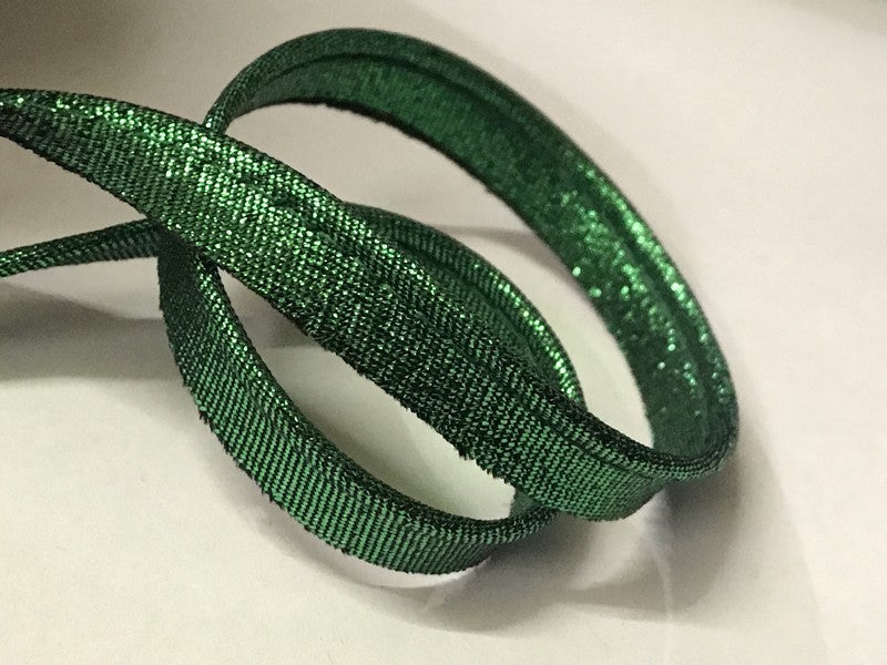 Emerald Green Metallic Lurex Piping for Clothing Finishing and Edging
