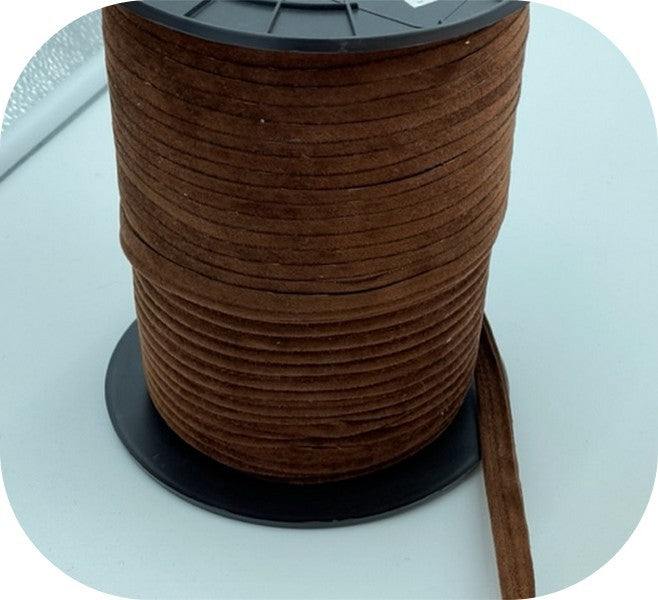 Passepoil Velours couleur marron choco Au Mètre A Coudre.