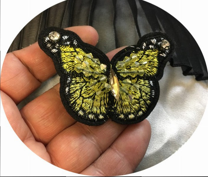 Butterfly Embroidered Sew-on Patch for Decorations and Customizations.