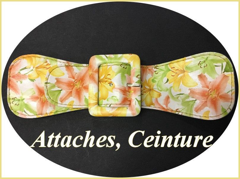 Yellow and Orange Faux Leather Belt Clip to Sew