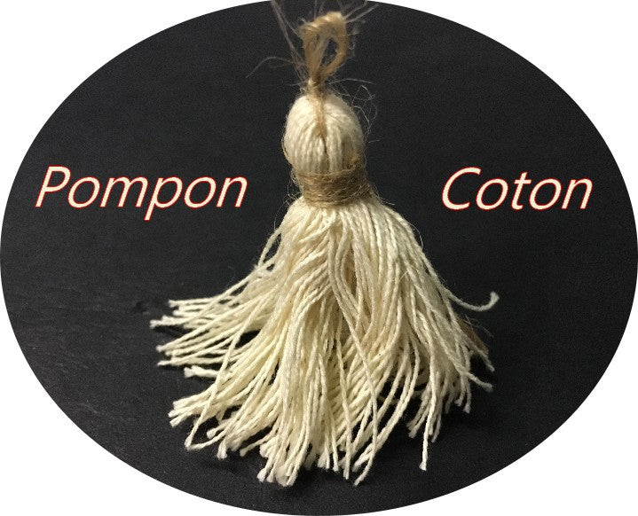 Natural Ecru Cotton Pompom for Customizations and Creative Hobbies