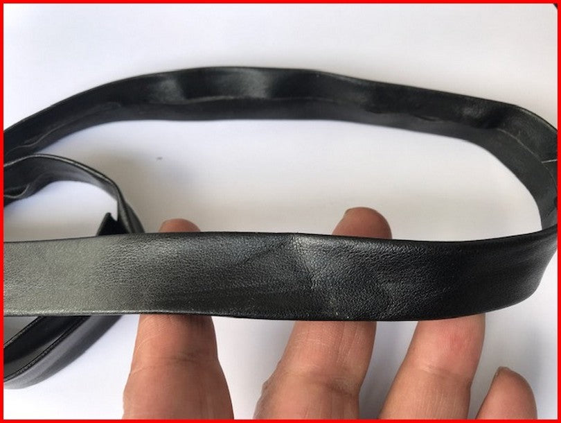 Ruban Biais Simili Cuir Mat Noir Au Mètre En 20 mm Couture.