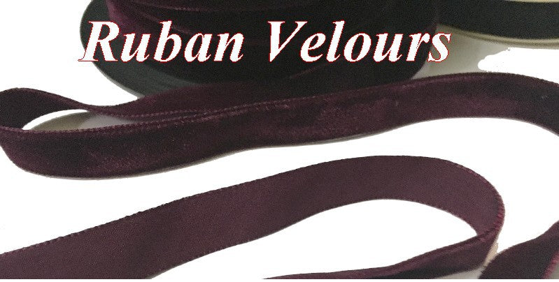 Ruban De Velours en 16 mm Couleur Lie de vin Pour vetements et Loisirs Créatifs