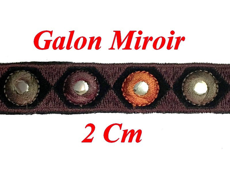 2cm Brick and Taupe Mirror Trim Ribbon on a Wine Nest Background for Decorations.