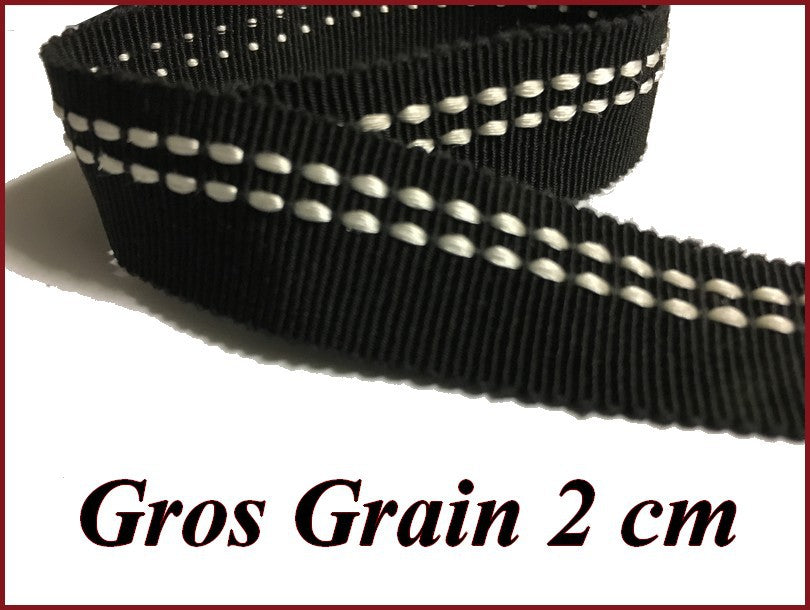 2 cm Black Grosgrain Ribbon for Sewing.