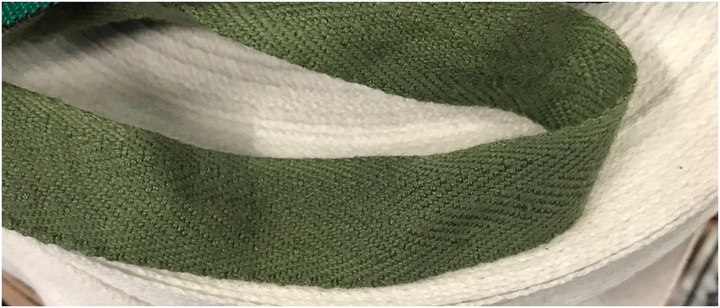 20mm Light Khaki Cotton Twill Lace Ribbon for Sewing, Crafts and Decorations.