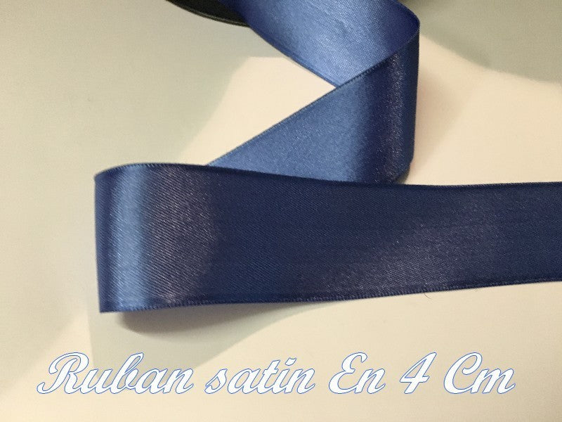 Satin Ribbon By The Meter In 40 mm Royal Blue Indigo For Sewing For Decoration And Creative Hobbies