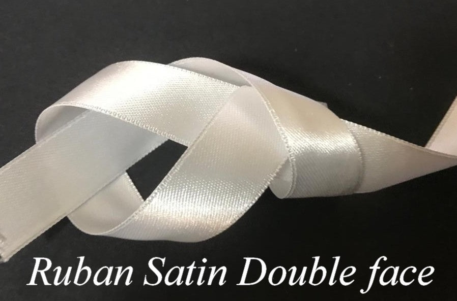 Ruban Satin Blanc en 20 mm Au Mètre Double Face A Coudre Pour La Décoration Et Loisirs Créatifs
