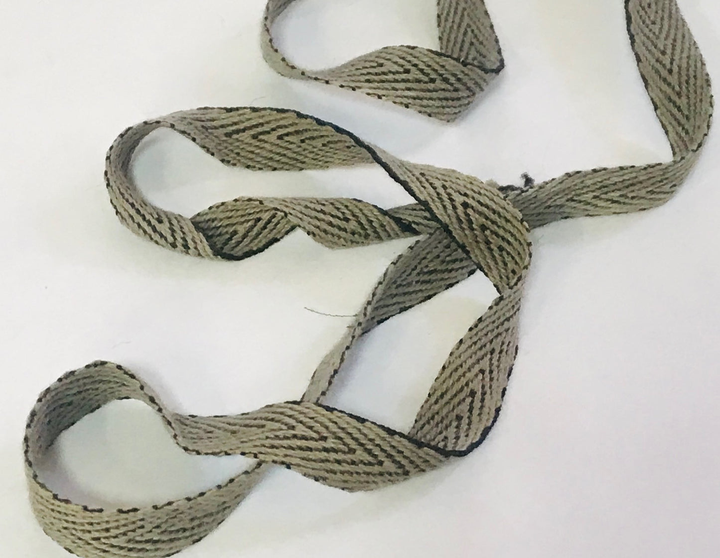 10mm Grey Cotton Twill Ribbon for Sewing for Crafts and Decorations.