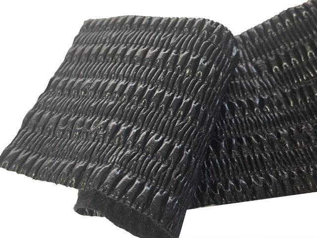 Ruban Simili Cuir noir Drapé Au Mètre En 9 Cm Mat A Coudre Pour Vetements Décorations