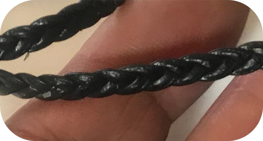 Ruban Tressé En Simili Cuir Noir A Coudre Pour Loisirs Créatifs Et Décorations.