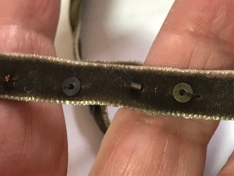 Ruban velour taupe Couture Perlé au mètre