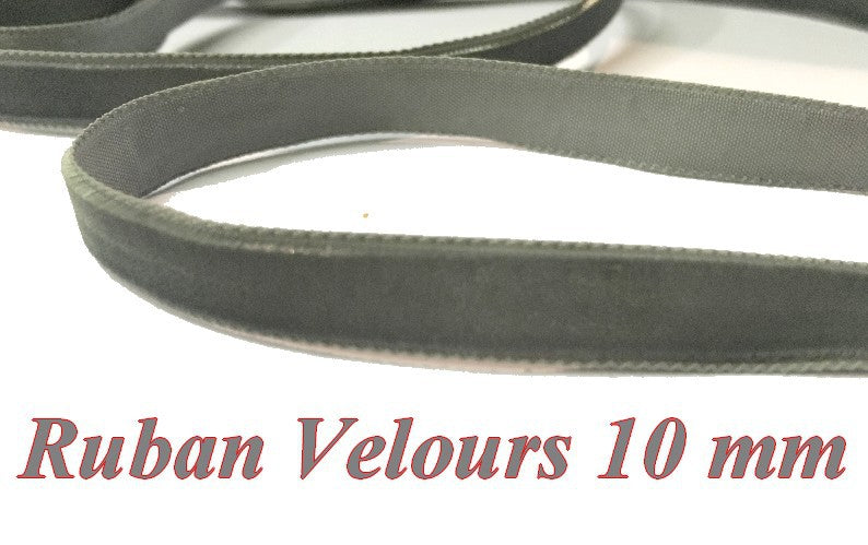 10mm Velvet Ribbon Grey Color For Clothing and Crafts
