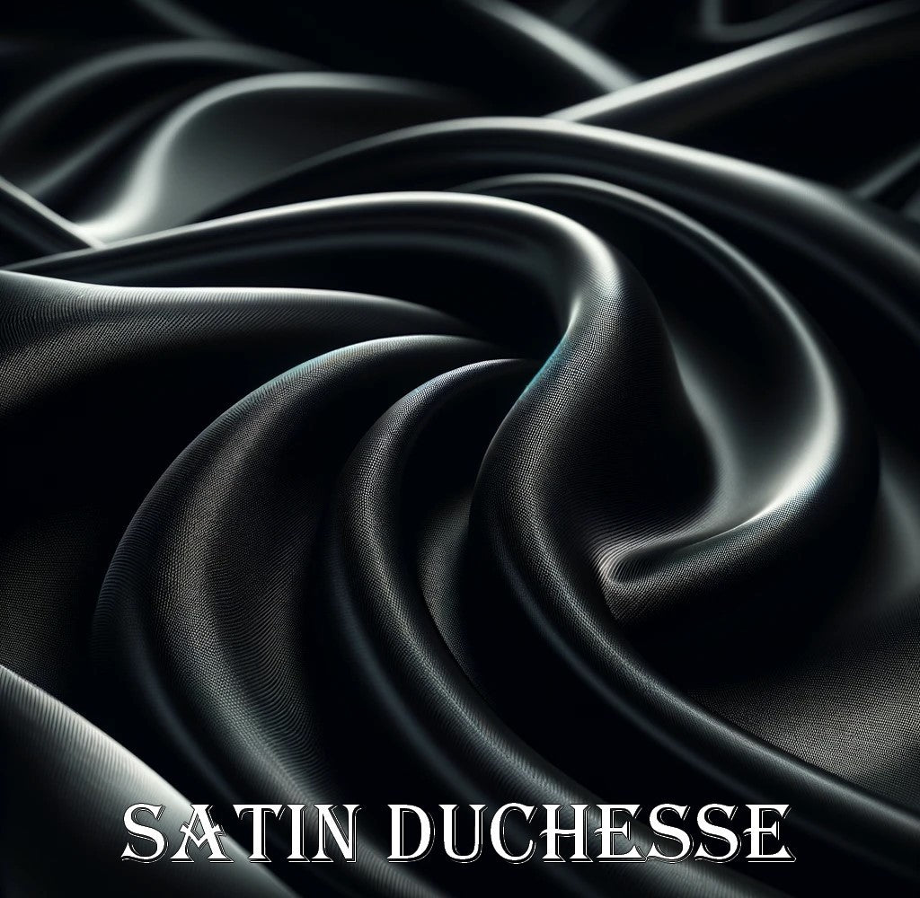 Satin Duchesse Noir Haute Couture Au Mètre