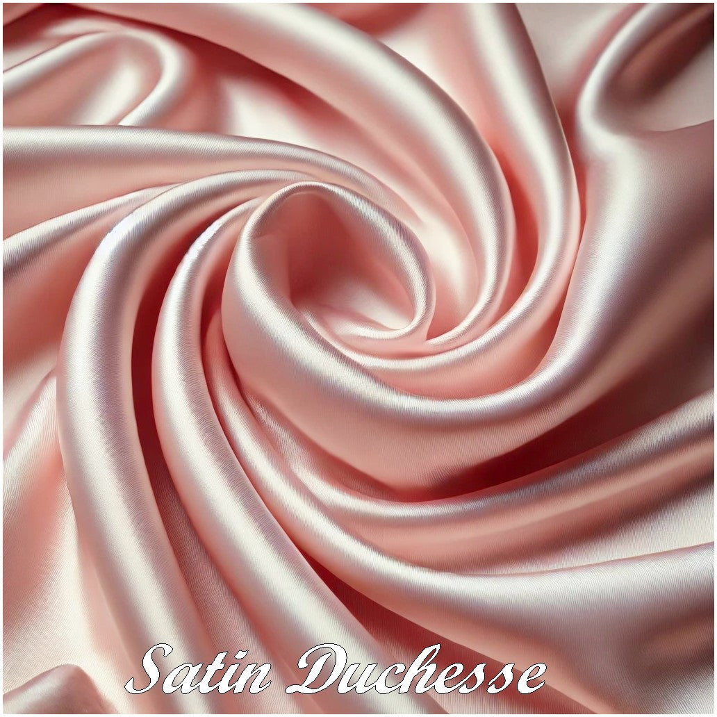 Couture Rose Duchesse Satin by the Meter: Refined Radiance for Exceptional Couture Creations.