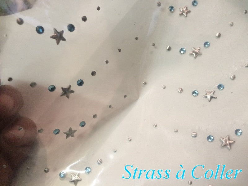 Strass A Coller, En Motifs Etoilé Argent pour loisirs Créatifs.
