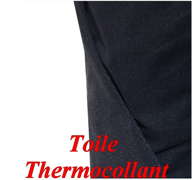 Navy Blue Iron-on Fabric by the Meter, Wide Width Sticky Knit