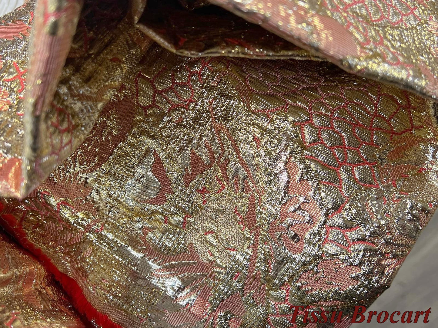 Exceptional Haute Couture Brocade Fabric – Imperial Red & Gold