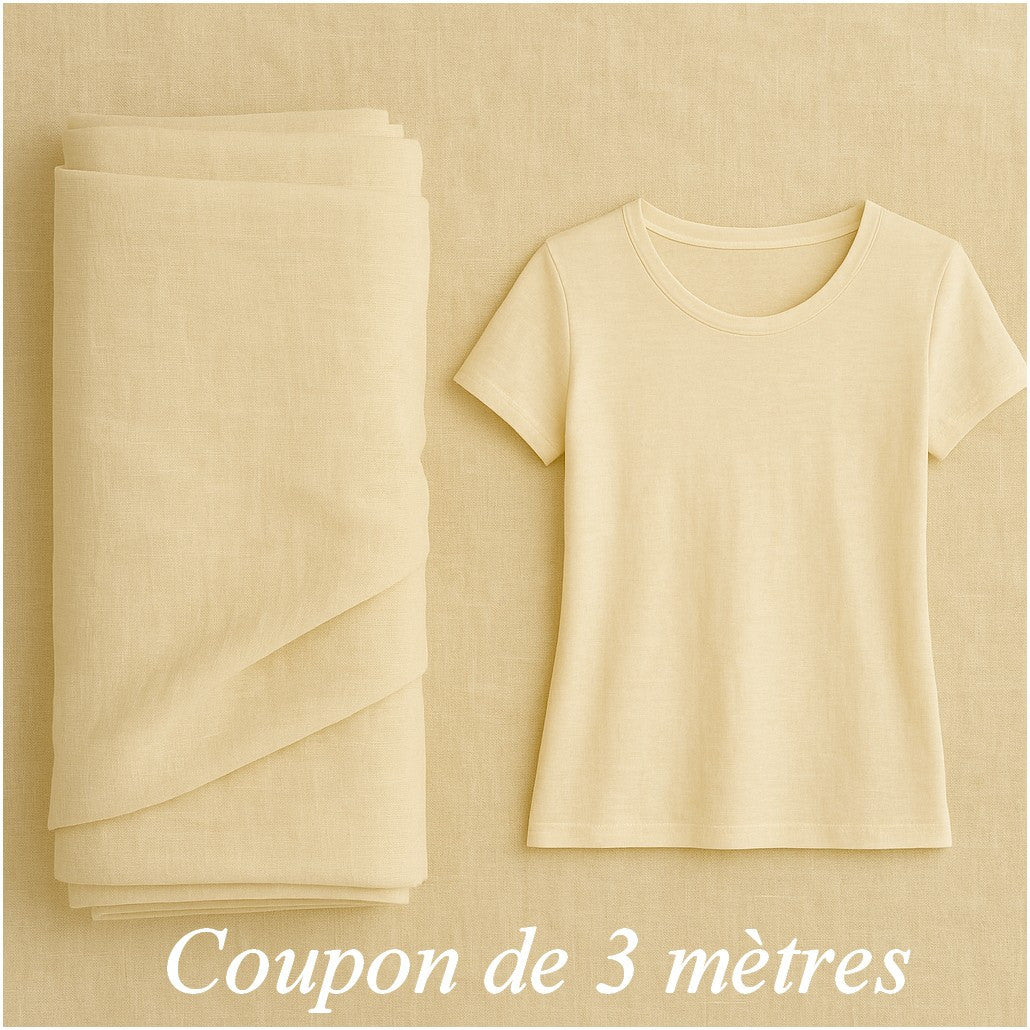 3 meter coupon of Cotton Voile by the Meter – Light, Airy and Natural Fabric for Fine Sewing