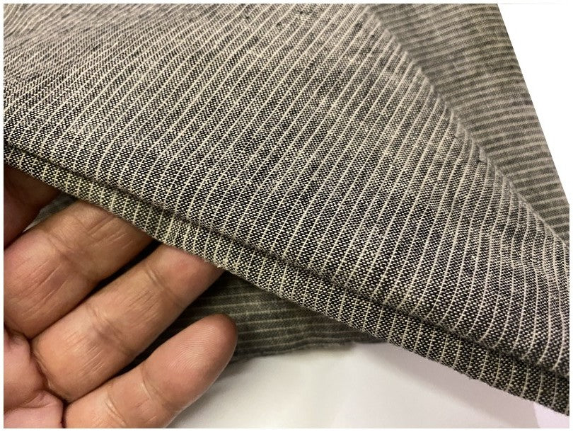 Tissu Coton Gris Chiné Au Mètre En Grande Largeur