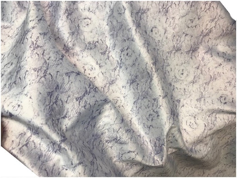 Parma Printed Cotton Fabric on White Background by the Meter in Large Width