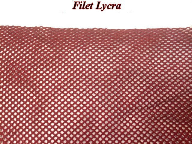 Tissu Filet Lycra au Mètre Couleur Bordeaux Pour Danse Et Lingerie.