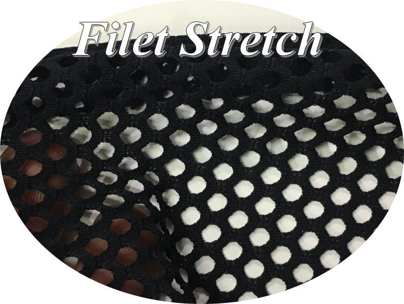 Tissu Filet Lycra au Mètre Noir en 1 m 65 De Largeur Pour Lingerie Et Danse