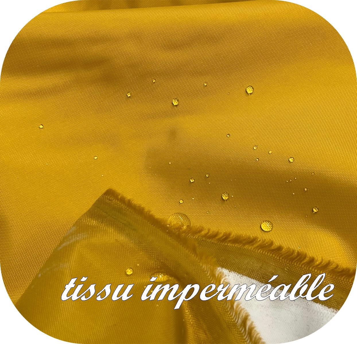 Mustard Waterproof Fabric By The Meter Sewing