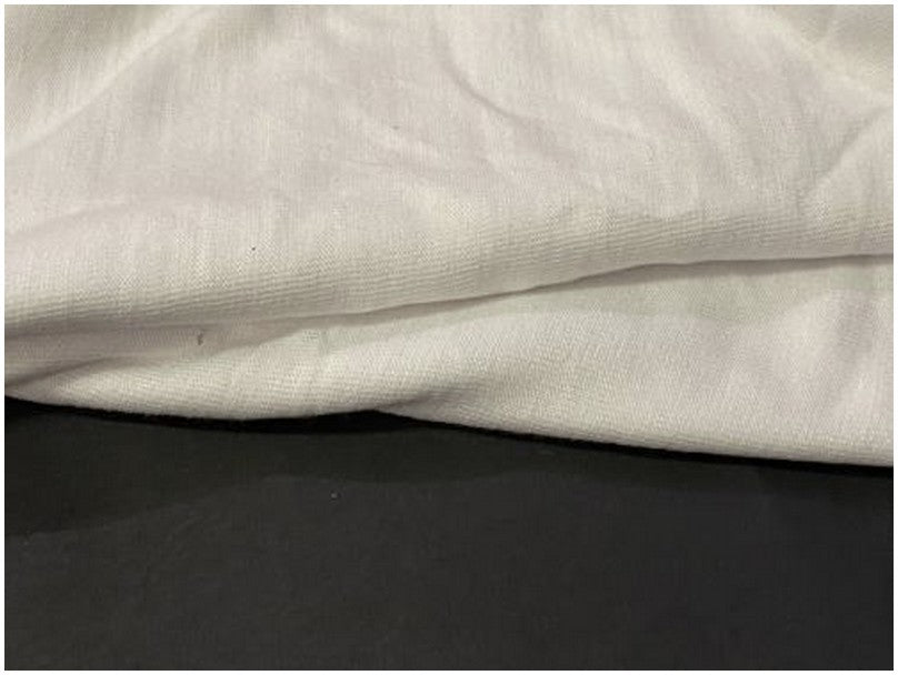White Cotton Lycra Jersey Fabric by the Meter for Sewing