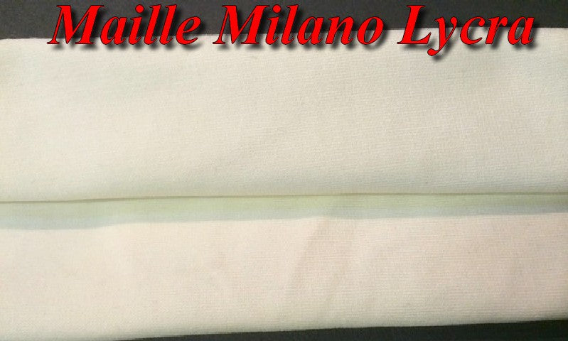 Ivory Milano Mesh Lycra Jersey Fabric