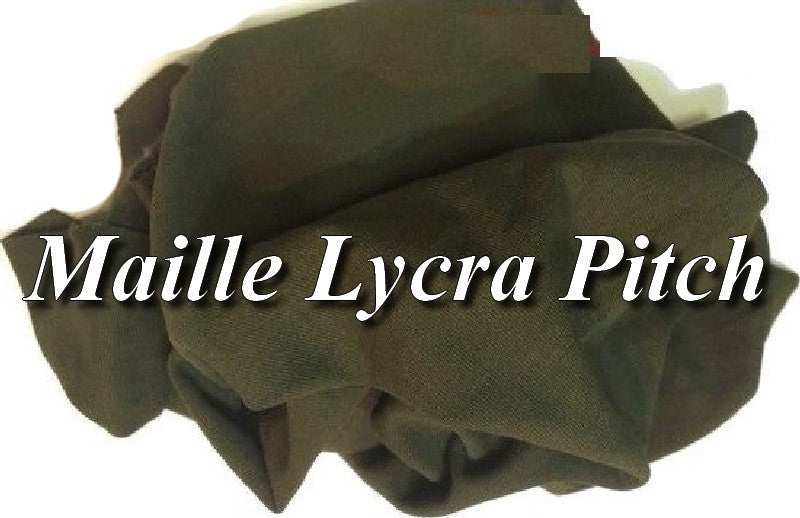 Tissu Lycra Maille Pitch Kaki Au Mètre A Coudre pour Confection.