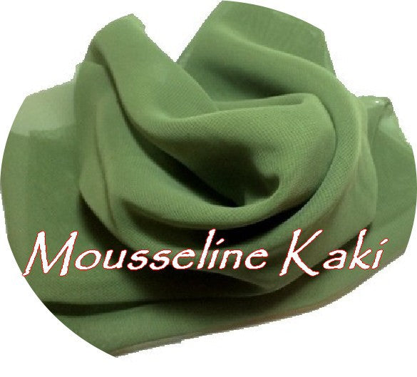 Polyester Muslin Fabric by the Meter Khaki to Sew.