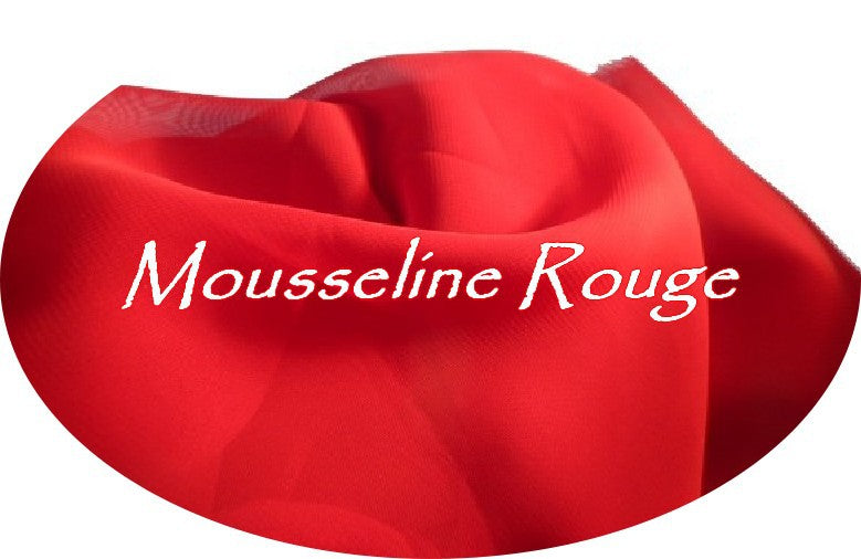 Polyester Muslin Fabric By The Meter Red To Sew.