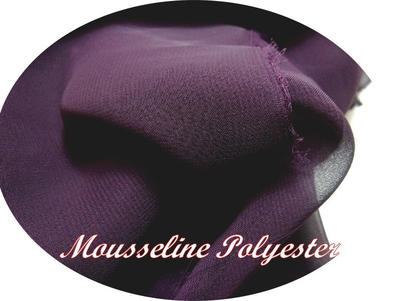 Purple Polyester Muslin Fabric for Sewing.