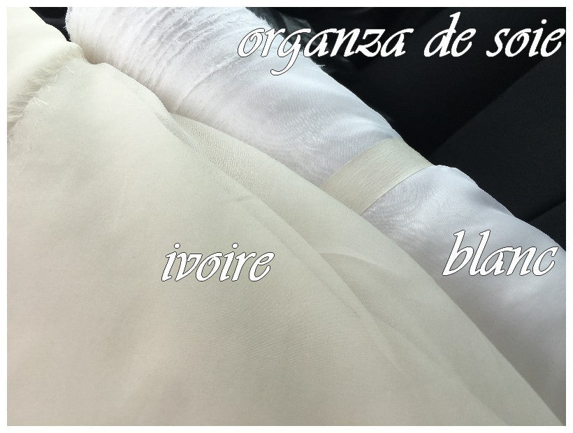 Tissu Organza De Soie Blanc Au Mètre Couture Pour Mariage Et Cérémonies