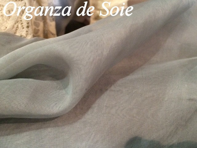 Tissu Organza De Soie Gris Au Mètre Couture.